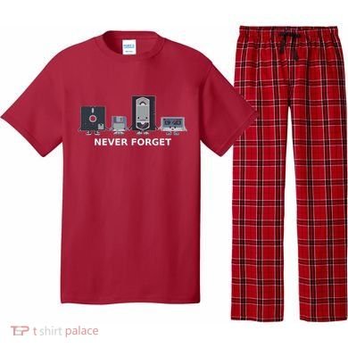 Floppy Disk Vhs Cassette Never Forget Geek History Pajama Set