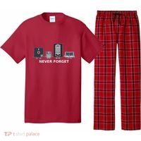 Floppy Disk Vhs Cassette Never Forget Geek History Pajama Set thumb 0