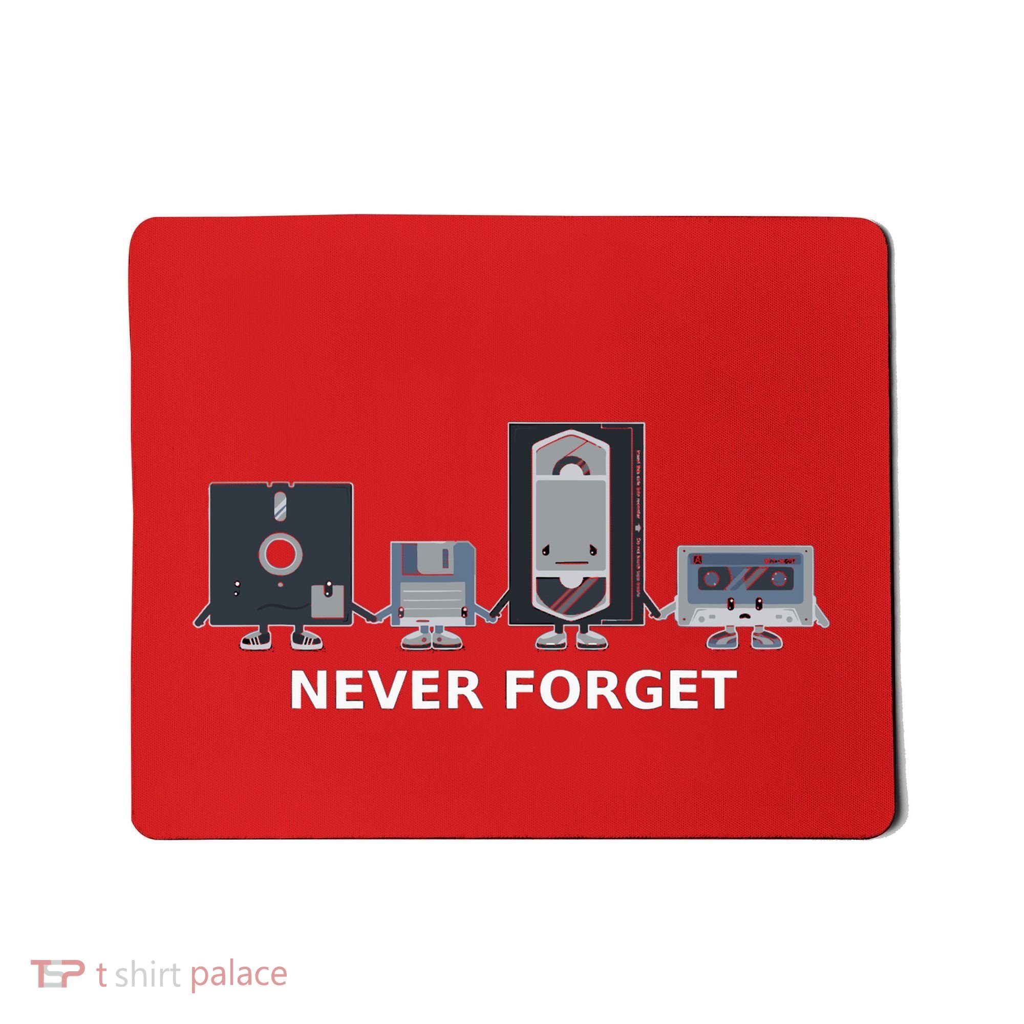 Floppy Disk Vhs Cassette Never Forget Geek History Mousepad