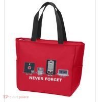 Floppy Disk Vhs Cassette Never Forget Geek History Tote Bag thumb 3