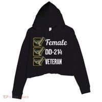 Female Dd214 Veteran Crop Fleece Hoodie thumb 0