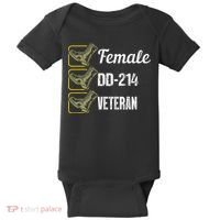 Female Dd214 Veteran Baby Bodysuit thumb 0