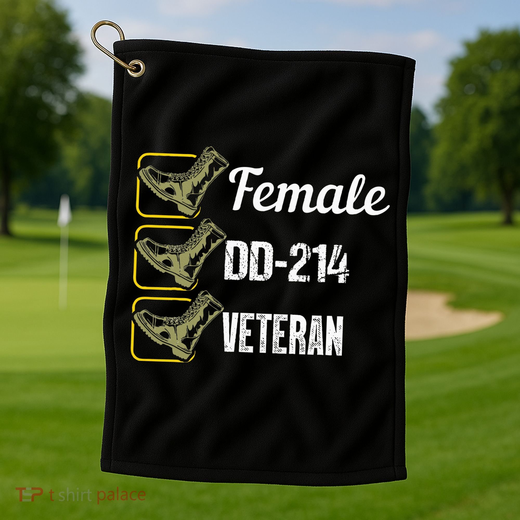 Female Dd214 Veteran Golf Towel