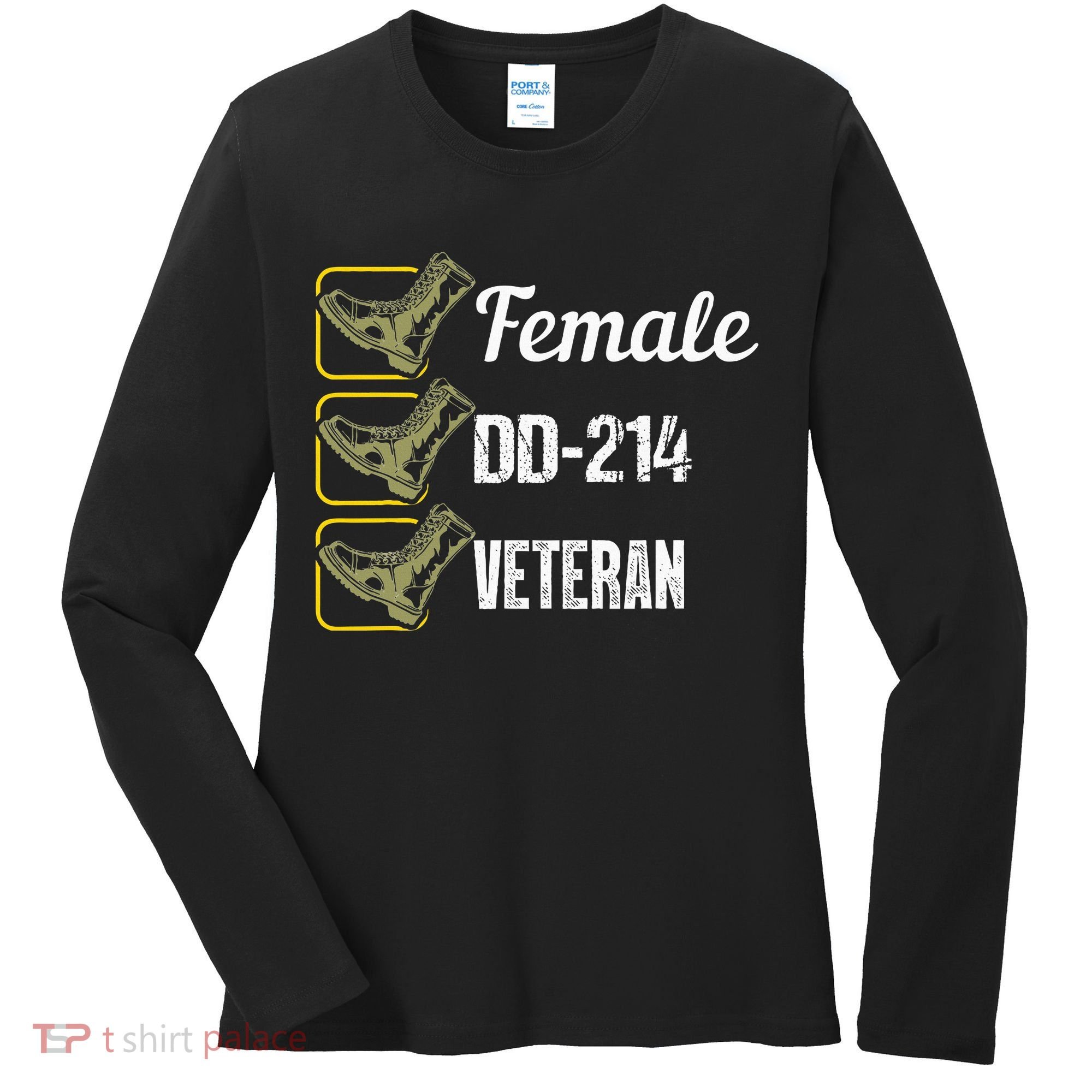 Female Dd214 Veteran Women's Long Sleeve Shirt