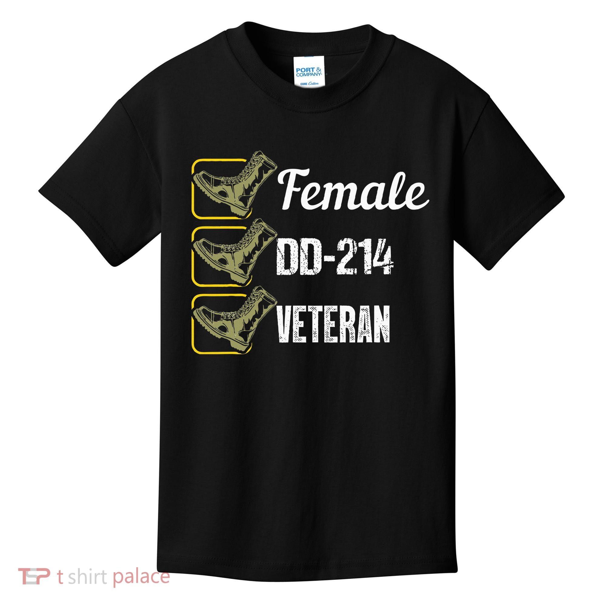 Female Dd214 Veteran Kids T-Shirt