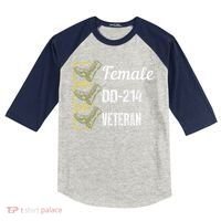 Female Dd214 Veteran Kids Colorblock Raglan Jersey thumb 0