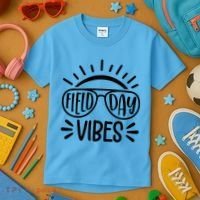 Field Day Vibes Summer Kids T-Shirt thumb 3