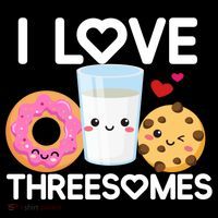 Funny Donut Valentine's Day I Love Threesomes Adult Humor Gift Coffee Mug thumb 5