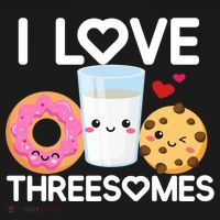 Funny Donut Valentine's Day I Love Threesomes Adult Humor Gift Wool Snapback Cap thumb 2