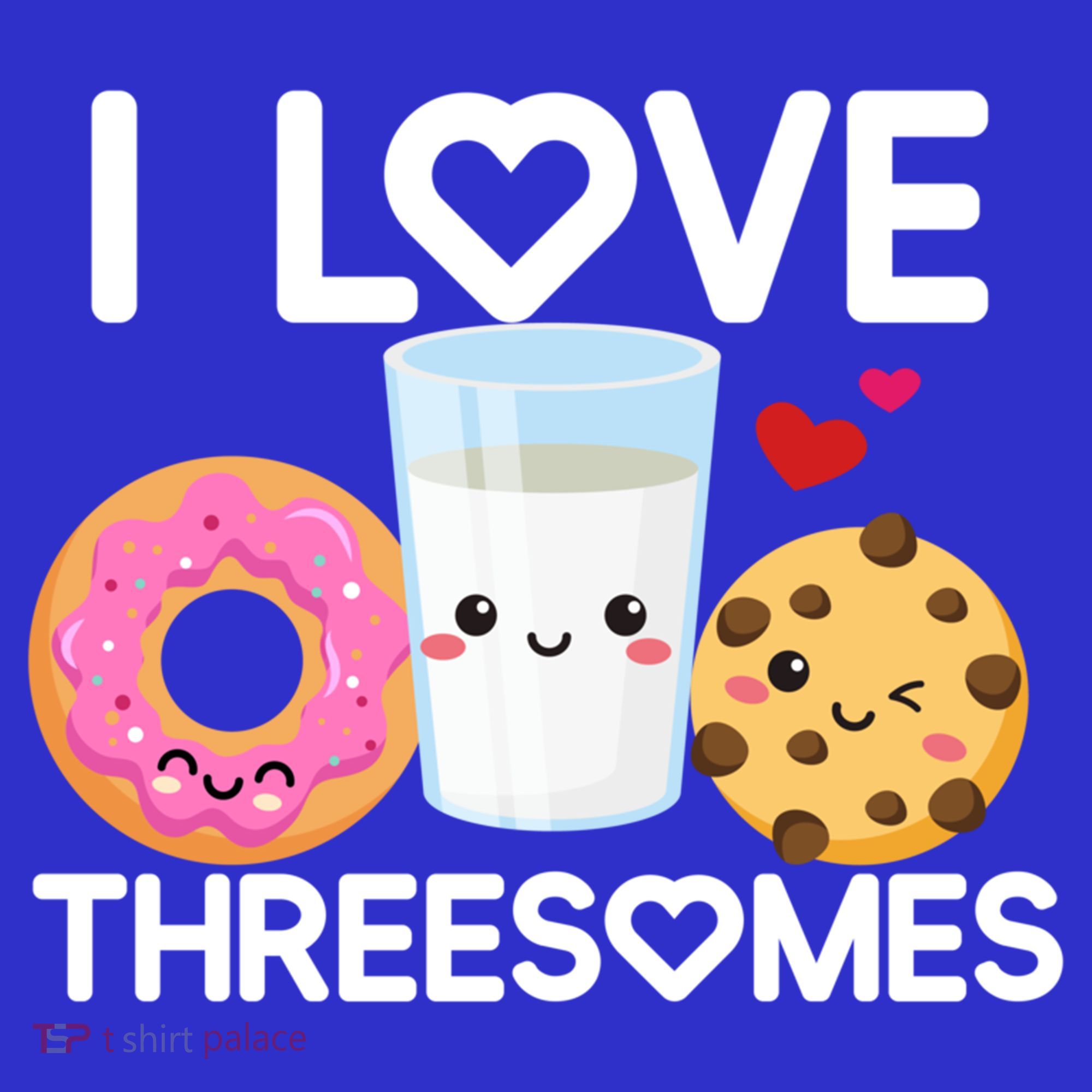 Funny Donut Valentine's Day I Love Threesomes Adult Humor Gift Women's Tank Top