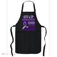 Family Domestic Violence Awareness Purple Ribbon Apron thumb 0