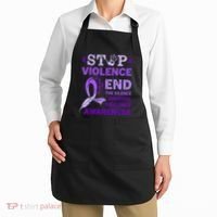 Family Domestic Violence Awareness Purple Ribbon Apron thumb 2