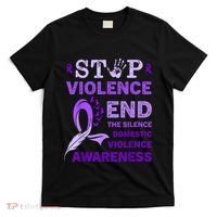 Family Domestic Violence Awareness Purple Ribbon T-Shirt thumb 0