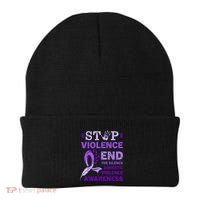 Family Domestic Violence Awareness Purple Ribbon Beanie thumb 0