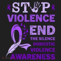 Family Domestic Violence Awareness Purple Ribbon Beanie thumb 2