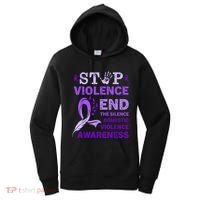 Family Domestic Violence Awareness Purple Ribbon Women's Hoodie thumb 0