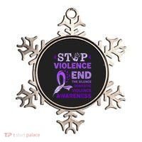 Family Domestic Violence Awareness Purple Ribbon Ornament thumb 0