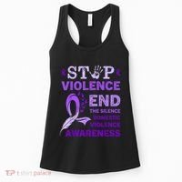 Family Domestic Violence Awareness Purple Ribbon Women's Tank Top thumb 0