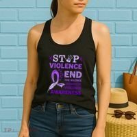 Family Domestic Violence Awareness Purple Ribbon Women's Tank Top thumb 2