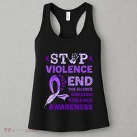 Family Domestic Violence Awareness Purple Ribbon Women's Tank Top thumb 3