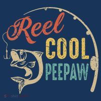 Fathers Day Vintage Fishing Reel Cool Peepaw T-Shirt thumb 7