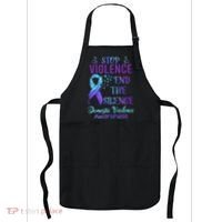 Family Domestic Violence Awareness Purple Ribbon Apron thumb 0