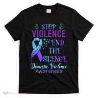 Family Domestic Violence Awareness Purple Ribbon T-Shirt thumb 0