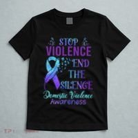 Family Domestic Violence Awareness Purple Ribbon T-Shirt thumb 5