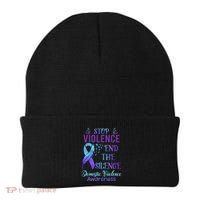 Family Domestic Violence Awareness Purple Ribbon Beanie thumb 0