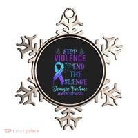 Family Domestic Violence Awareness Purple Ribbon Ornament thumb 0