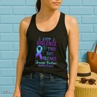 Family Domestic Violence Awareness Purple Ribbon Women's Tank Top thumb 2