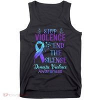 Family Domestic Violence Awareness Purple Ribbon Tank Top thumb 0