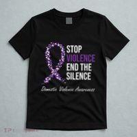 Family Domestic Violence Awareness Purple Ribbon T-Shirt thumb 5