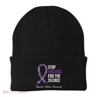 Family Domestic Violence Awareness Purple Ribbon Beanie thumb 0