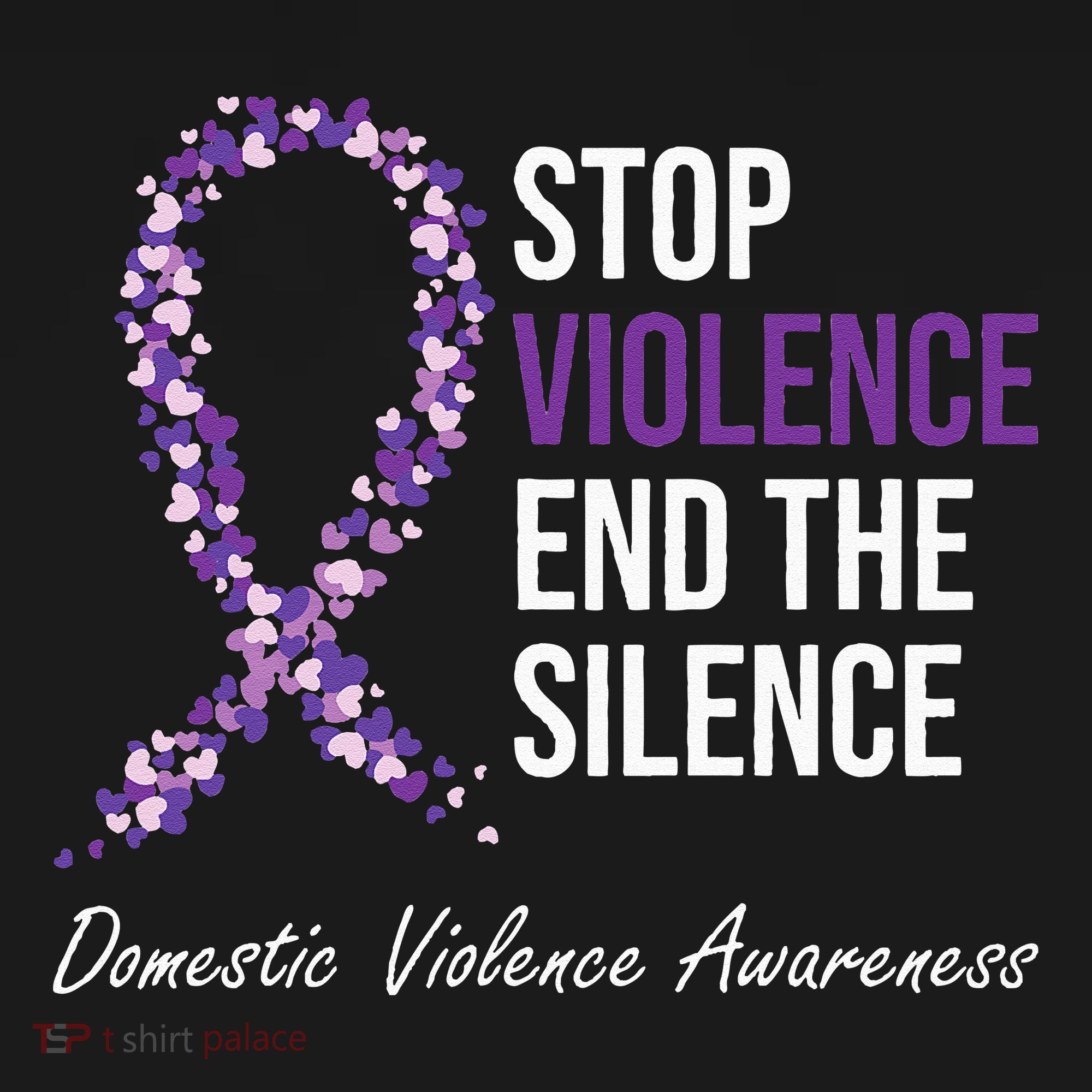 Family Domestic Violence Awareness Purple Ribbon Women's Hoodie