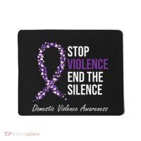Family Domestic Violence Awareness Purple Ribbon Mousepad thumb 0