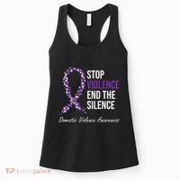 Family Domestic Violence Awareness Purple Ribbon Women's Tank Top thumb 0