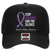 Family Domestic Violence Awareness Purple Ribbon Hat thumb 0