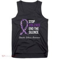 Family Domestic Violence Awareness Purple Ribbon Tank Top thumb 0