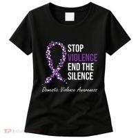 Family Domestic Violence Awareness Purple Ribbon Women's T-Shirt thumb 0
