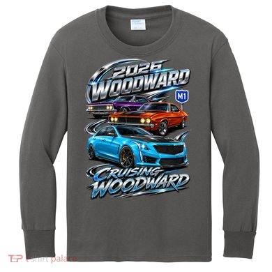 Future Detroit Velocity | 2026 Woodward Ave M1 Kids Long Sleeve Shirt