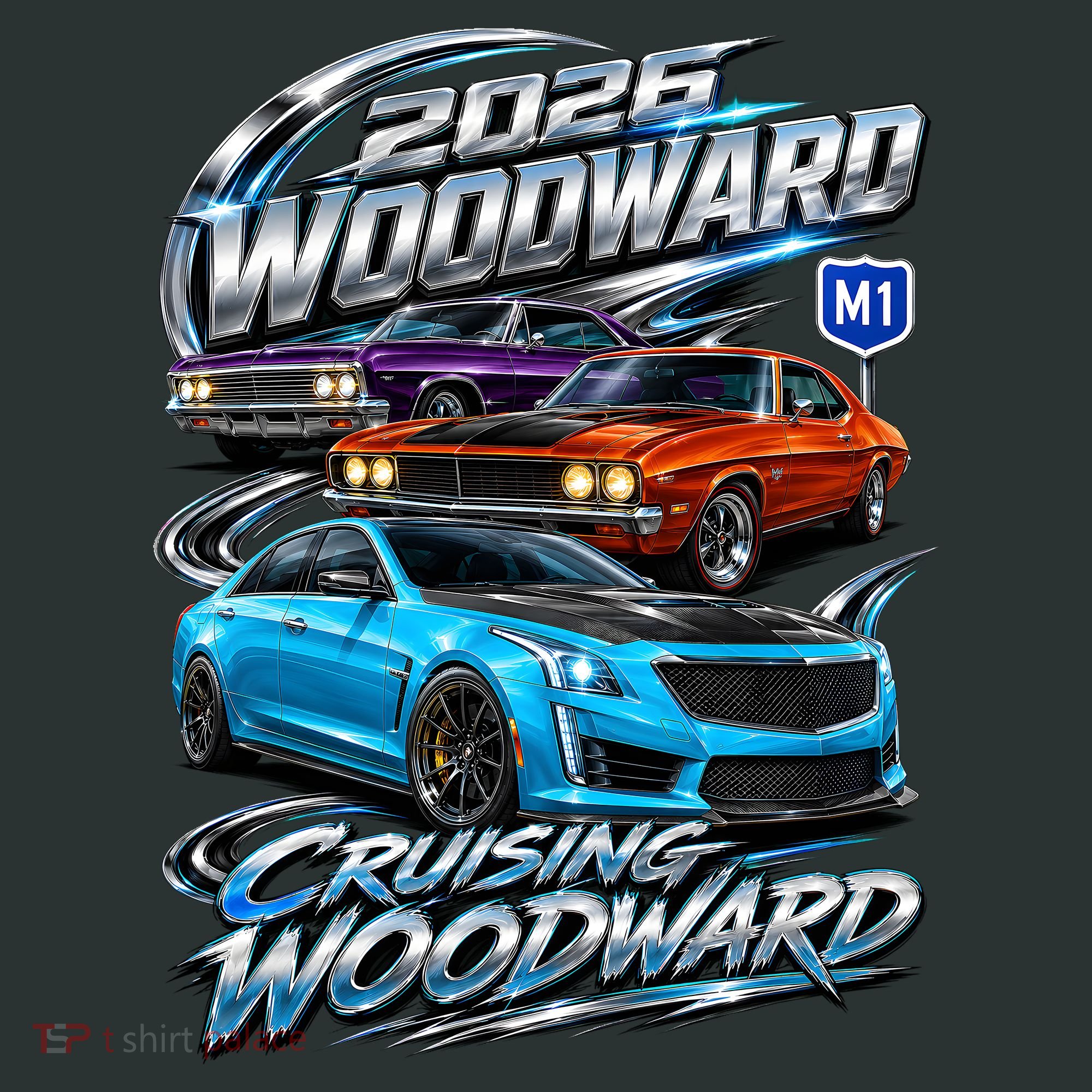 Future Detroit Velocity | 2026 Woodward Ave M1 Kids Long Sleeve Shirt
