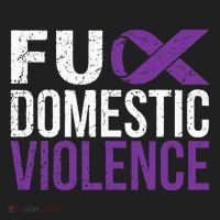 Fuck Domestic Violence Awareness Purple Ribbon Comfort Colors Boxy T-Shirt thumb 3