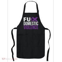Fuck Domestic Violence Awareness Purple Ribbon Apron thumb 0