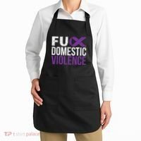 Fuck Domestic Violence Awareness Purple Ribbon Apron thumb 2