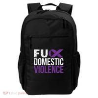 Fuck Domestic Violence Awareness Purple Ribbon Backpack thumb 0