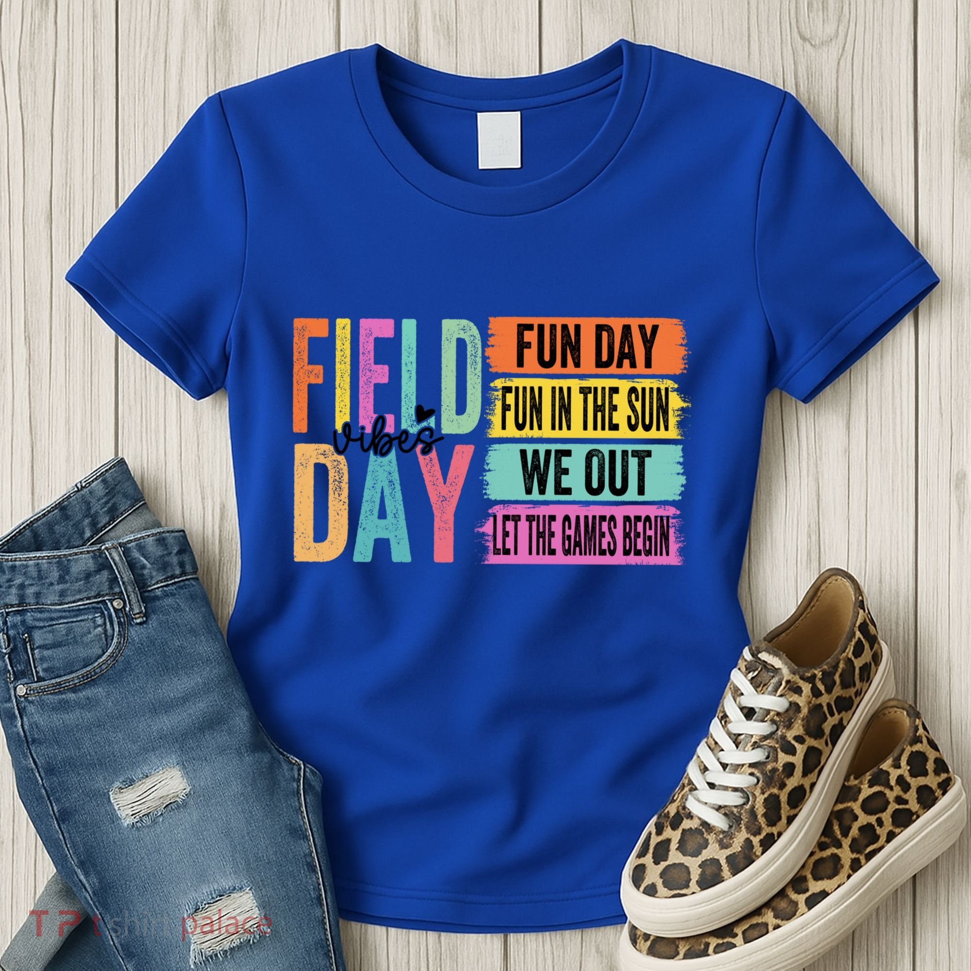 Field Day Vibes Fun Day Fun In The Sun Last Day Of School Gift Women's T-Shirt