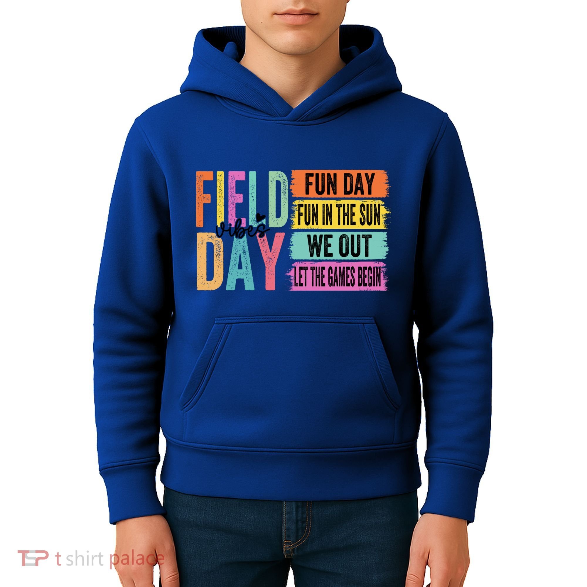 Field Day Vibes Fun Day Fun In The Sun Last Day Of School Gift Kids Hoodie