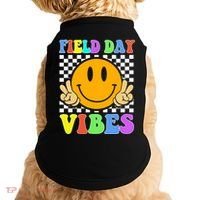 Field Day Vibes Smile Face 1st Day Of School Students And Teachers Doggie Tank thumb 0
