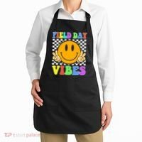 Field Day Vibes Smile Face 1st Day Of School Students And Teachers Apron thumb 2
